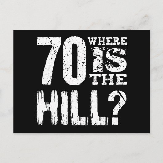 70年目おもしろいの誕生日日付V05Fを保存 案内ポストカード (正面)