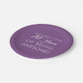 70年祝間の色の素晴らしプレート ペーパープレート (アングル)