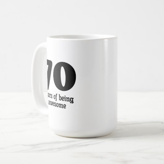 70年素晴らし コーヒーマグカップ (正面左)