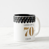 70年間の経験とスマイル ツートーンマグカップ (正面右)