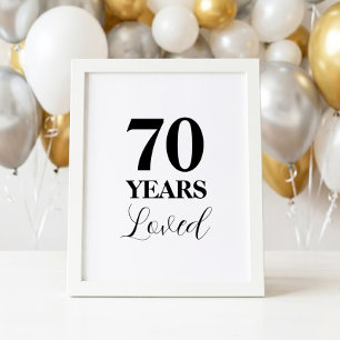 70年間愛され続けた70歳の誕生日サイン ポスター