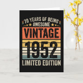 70年間最高に素敵なヴィンテージ1952 カード (黄色い花)