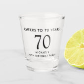 70年 おめでとう 70歳の誕生日パーティー ショットグラス (正面)