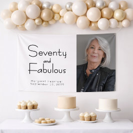 70才お誕生日おめでとう ファブリシャス 70歳のバースデーパーティー 横断幕
