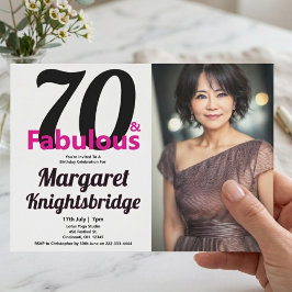 70才にして華麗なる人生 写真入り70才の誕生日パーティー 招待状