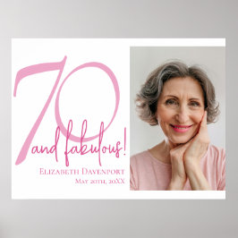 70才のお誕生日おめでとう フォト 70歳の誕生日パーティー  ポスター