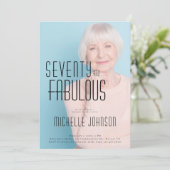 70才のお誕生日おめでとう フォト 70歳の誕生日パーティー 招待状 (スタンド正面)