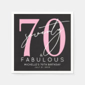 70才のお誕生日パーティー スタンダードカクテルナプキン (正面)