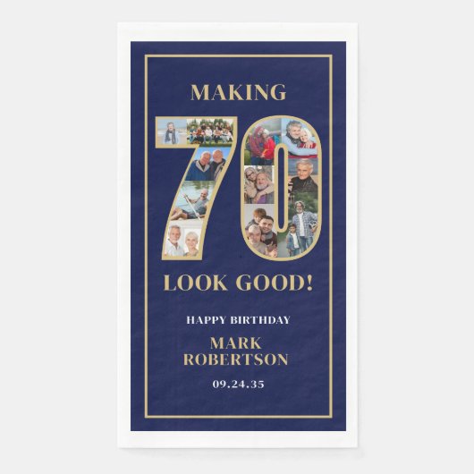 70才をステキに見せるフォトコラージュ 70歳の誕生日 (正面)