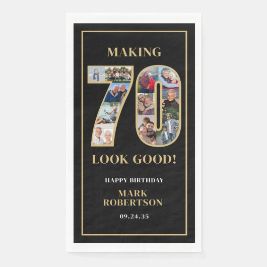 70才をステキに見せるフォトコラージュ 70歳の誕生日 (正面)