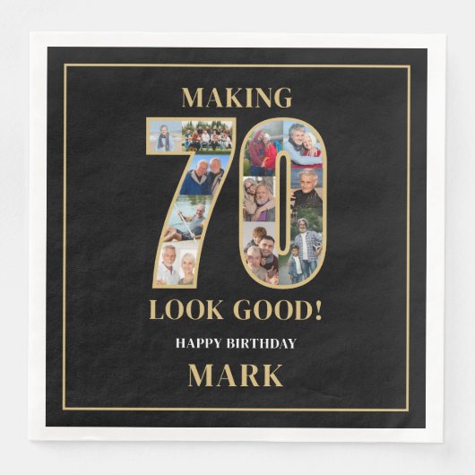 70才をステキに見せるフォトコラージュ 70歳の誕生日 (正面)