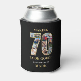 70才をステキに見せるフォトコラージュ 70歳の誕生日 缶クーラー