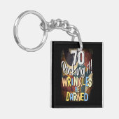 70揺れ！しわを塗りつぶす、マイルストーン70位 キーホルダー (正面左)