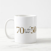 70新しい50はあります コーヒーマグカップ (左)