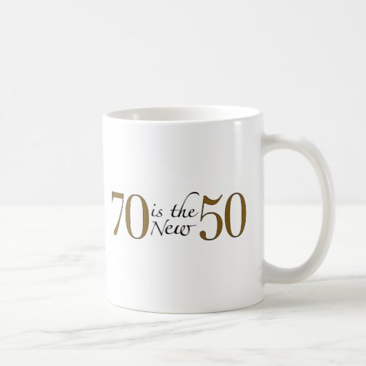 70新しい50はあります コーヒーマグカップ (右)