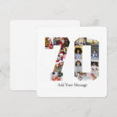 70枚の写真のモザイクアート サンキューカード (正面/裏面)