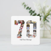 70枚の写真のモザイクアート サンキューカード (スタンド正面)