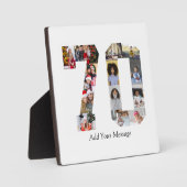 70枚の写真のモザイクアート フォトプラーク (正面)