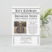 70歳おめでとうございます!新聞の誕生日 招待状 (スタンド正面)