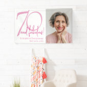 70歳おめでとう!おしゃれな70歳の誕生日パーティー 横断幕 (インサイチュ)