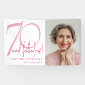 70歳おめでとう!おしゃれな70歳の誕生日パーティー 横断幕 (横)