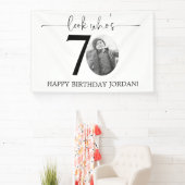 70歳おめでとう 男性フォトバナー 80歳の誕生日 横断幕 (インサイチュ)
