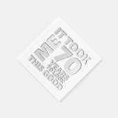 70歳おもしろいのことわざ引用文 スタンダードカクテルナプキン (角)