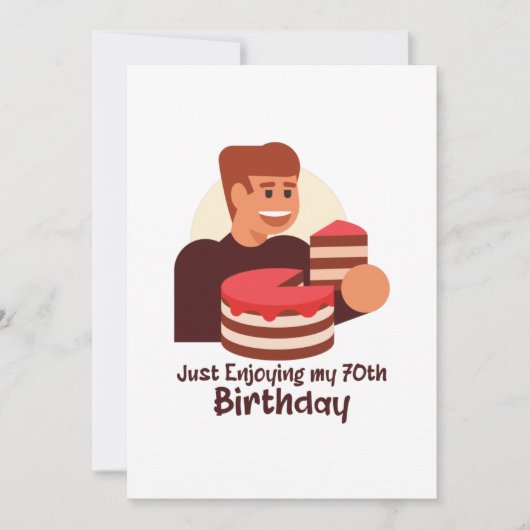 70歳おもしろいの誕生日ことわざを楽しんでいるだけだ セーブザデート (正面)