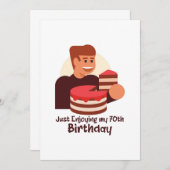 70歳おもしろいの誕生日ことわざを楽しんでいるだけだ セーブザデート (正面/裏面)