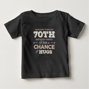 70歳おもしろいの誕生日ことわざ ベビーTシャツ