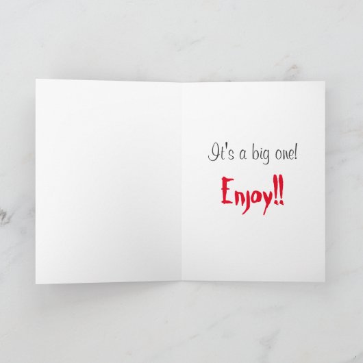 70歳おもしろいの誕生日、大きな赤、白の上の黒の文字。 カード (内部)