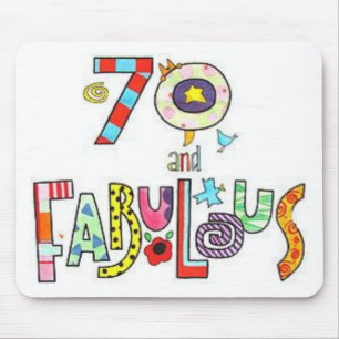 70歳およびすばらしい誕生日 マウスパッド