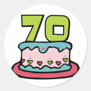 70歳お誕生日ケーキ ラウンドシール