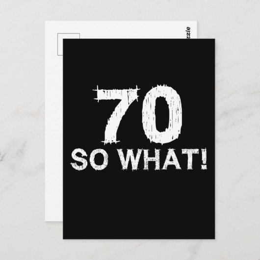 70歳だって - 面白い70歳の誕生日 ポストカード (正面/裏面)