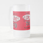 70歳で完成度が高い |第70誕生日 フロストグラスビールジョッキ (正面左)