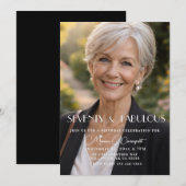 70歳で素敵な写真 70歳の誕生日パーティー 招待状 (正面/裏面)