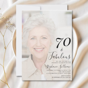 70歳で素敵な写真 70歳の誕生日パーティー 招待状