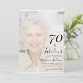 70歳で素敵な写真 70歳の誕生日パーティー 招待状 (スタンド正面)