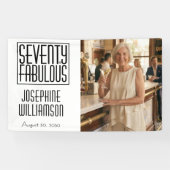 70歳で素敵な写真 70歳の誕生日パーティー 横断幕 (横)