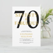 70歳で素敵に輝いて！70歳の誕生日パーティー 招待状 (スタンド正面)