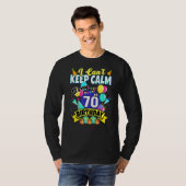 70歳で落ち着け保ない私の70歳の出産 Tシャツ (正面フル)