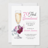70歳とセンセーショナルな誕生日パーティー 招待状 (正面)