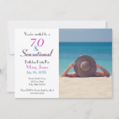 70歳とセンセーショナルな70歳の誕生日パーティーの招待状 招待状 (正面)