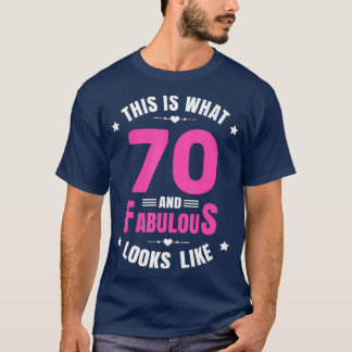 70歳と素晴らしい70歳の誕生日ハッピー70th tシャツ