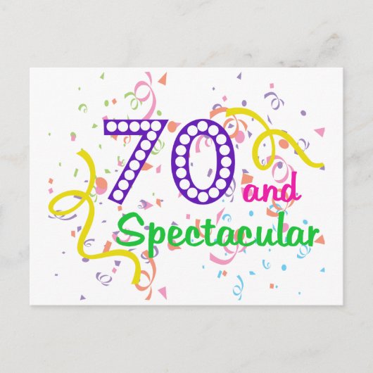 70歳と輝かしい ポストカード (正面)