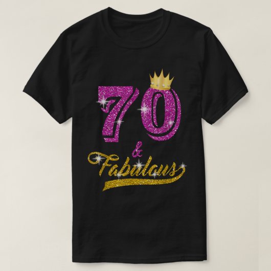 70歳と70歳の古いBday 70誕生日GIF Tシャツ (デザイン正面)