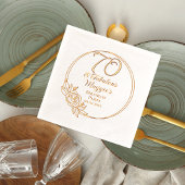 70歳と70歳の誕生日パーティーがスタンプ 箔ナプキン