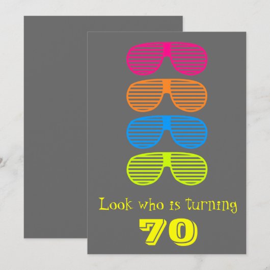 70歳になった人を見る 招待状 (正面/裏面)