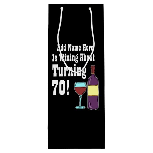 70歳になるときの誕生日 ワインギフトバッグ (裏面)