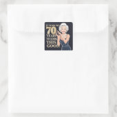 70歳のおばあちゃん誕生日 スクエアシール (バッグ)